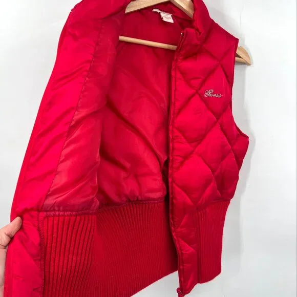 Y2K Vintage Guess Quilted Puffy Vest - Picture 4 of 7